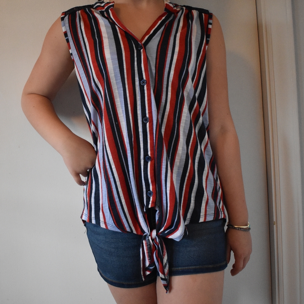 Red white and blue shirt
